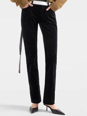 7 For All Mankind Velvet High-Waist Skinny Jean Black Size 30
